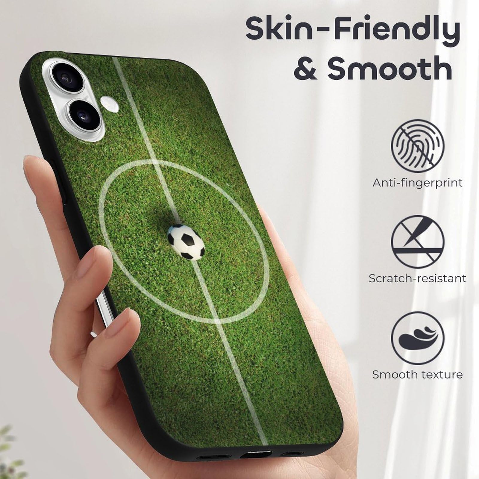 Amazon.co.jp: iPhone 16 ケース サッカー場 緑 グリーン スマホケース